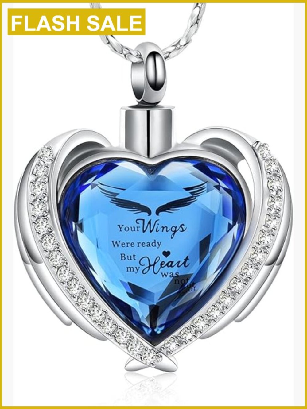 Cremation Jewelry Heart Urn Necklace With Keepsake Urn Memorial Ash Pendant